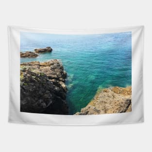 French Summer Oceanside View Tapestry