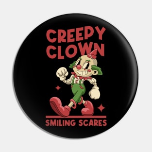 Creepy Clown Halloween Pin