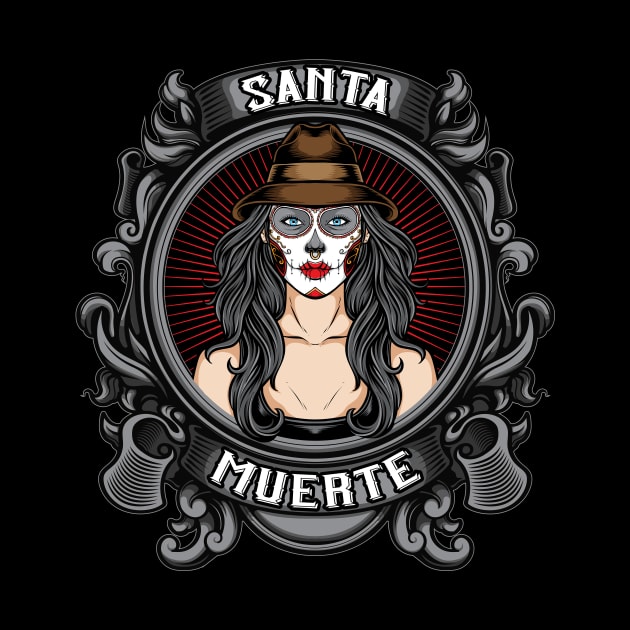 Santa Muerte Sugar Skull by Foxxy Merch