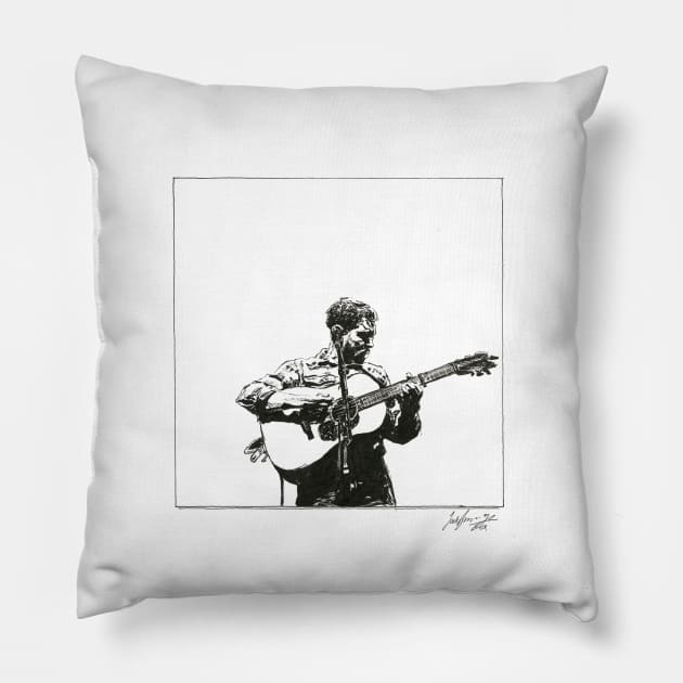 Tyler Childers Pillow by Jack Browning