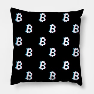 Bitcoins Glitch Pillow