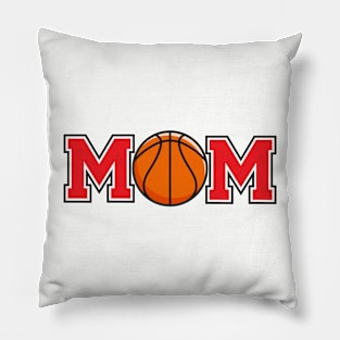 Basketball Mom Red Pillow