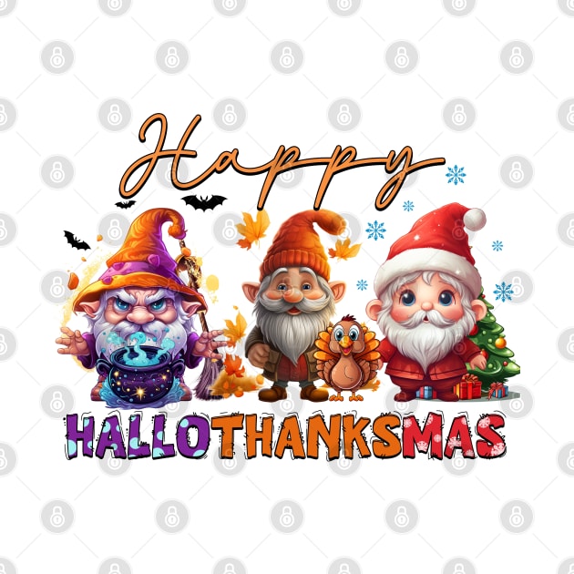 Happy Hallothanksmas Gnomes #3 by Chromatic Fusion Studio