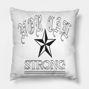 NOR CAL STRONG DESIGN #1- WHITE/BLACK BORDER Pillow