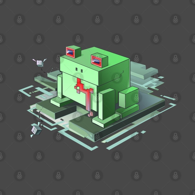 Isometric block frog by evumango