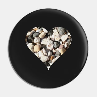 Seaside Beach Pebbles Pattern Pin