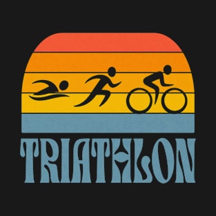 Triathlon Retro Style T-Shirt