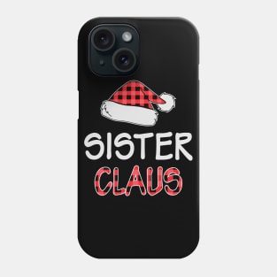 Red Plaid Santa Hat Sister Claus Matching Family Christmas Gift Phone Case