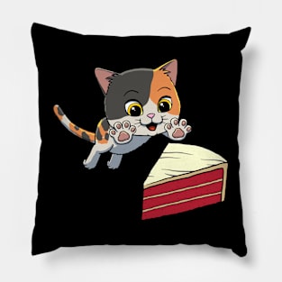 Munchkin Cat excited to eat Red Velvet Cake Pillow