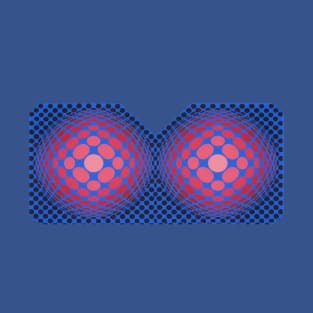 Victor Vasarely OPTICAL ILLUSION Exterior Bra T-Shirt