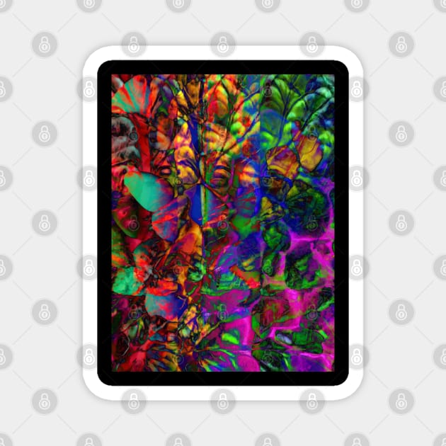 Abstract Colorful Digital Art Design Magnet by Kenen's Designs