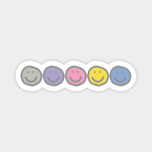 Enlightenment Smiles Five Smiley Face Drawings Magnet