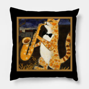 Saxy Cat Pillow