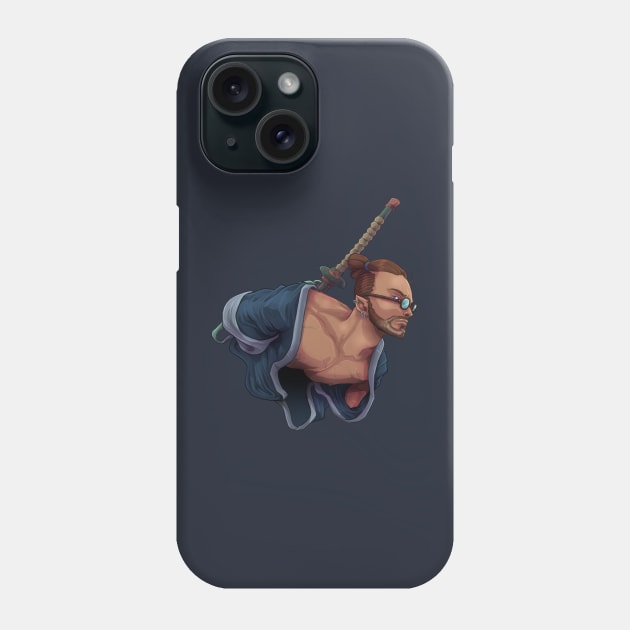 Half-elf Samurai Phone Case by JohnLattaArt