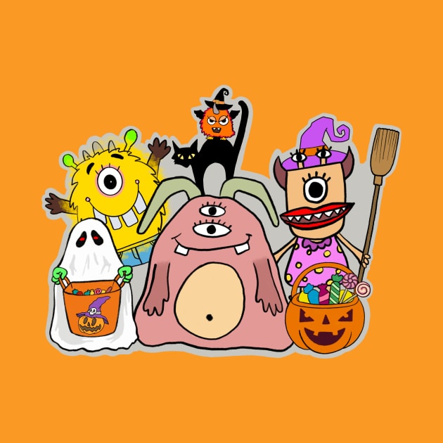 Halloween Monsters1 Trick or Treat! by IdinDesignShop