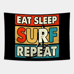 Eat Sleep Surf Repeat T Shirt For Women Tapestry