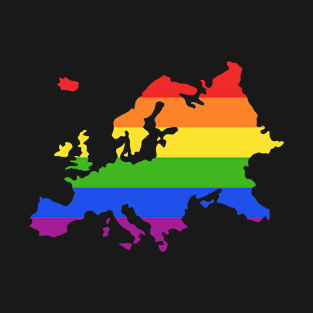 Europe Rainbow Flag for proud LGTBQ Europeans T-Shirt