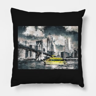 New York City sketch Pillow