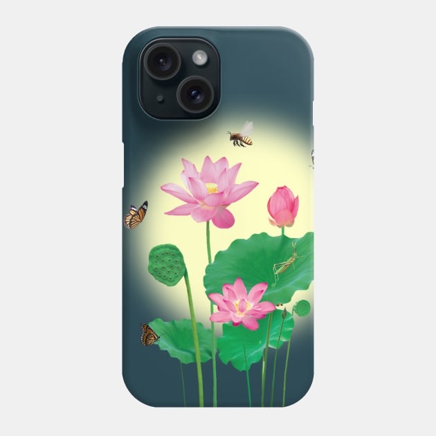 Lotus Flowers Nature Garden Phone Case by BellaPixel