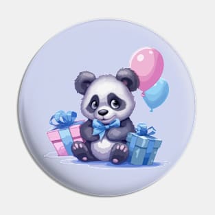 Cute Panda with gifts Pin