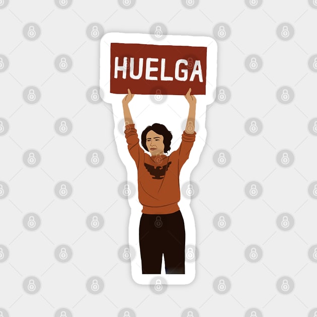 Dolores Huerta Labor Hero Illustration Magnet by NONOKERS