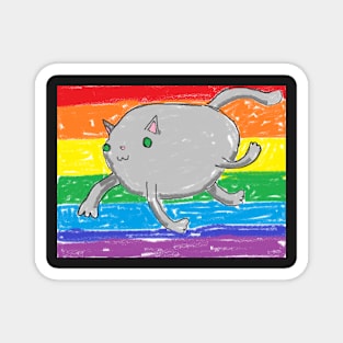 Rainbow Cat Magnet