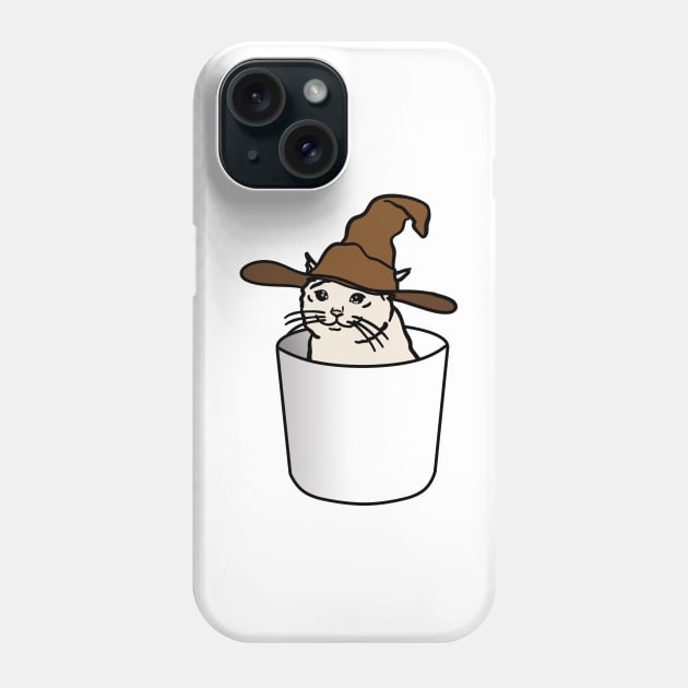 Sad Cat Meme Crying Cat Phone Case by strangelyhandsome