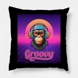 Groovy Monkey | Retro | Vintage | Party Pillow