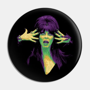 Elvira Horror Pin