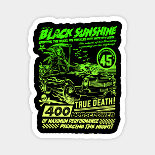 "BLACK SUNSHINE" GREEN LIME Magnet