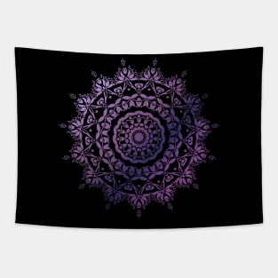 Purple Gradient Mandala Tapestry