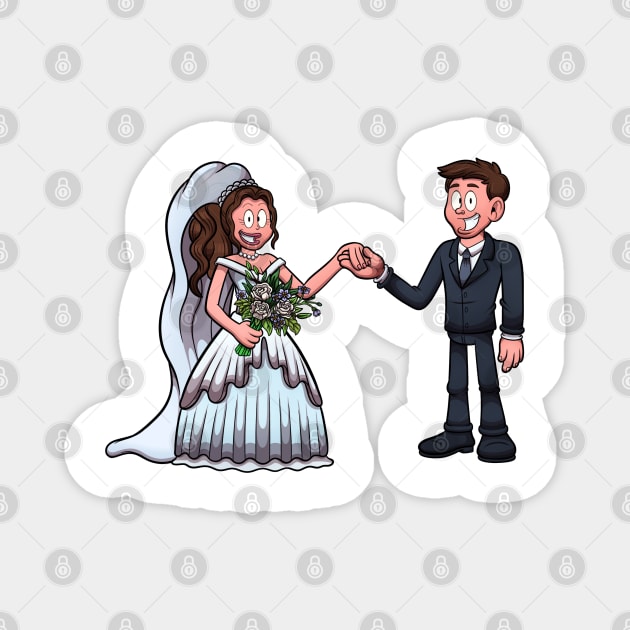 Bride And Groom Magnet by TheMaskedTooner