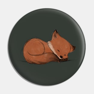 Sleepy Fox Pin