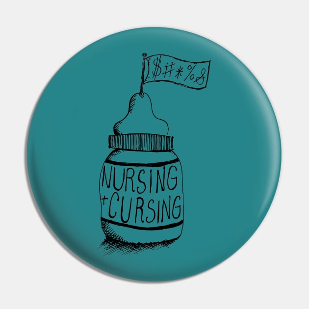 Nursing & Cursing Podcast Logo Pin by Nursing & Cursing Podcast