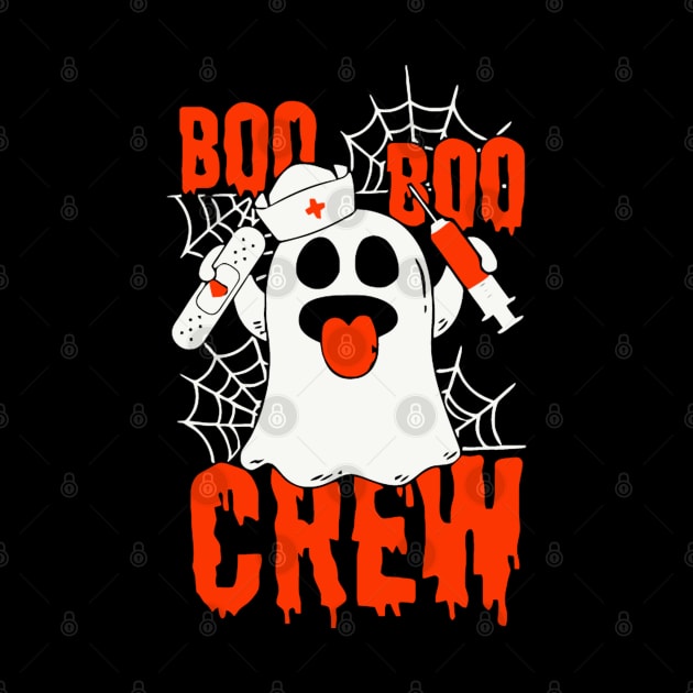Boo Boo Crew Nurse Ghost Funny Halloween by LEMOUS TEES