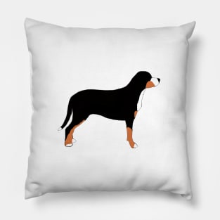 greater swiss mountain dog color silhouette Pillow