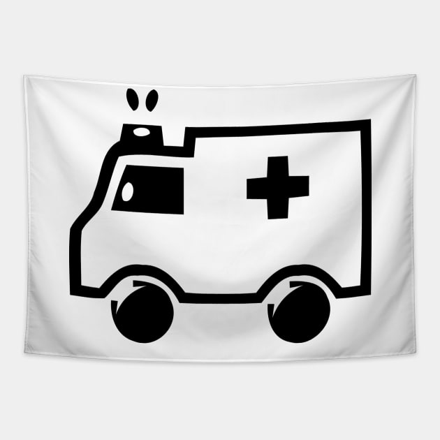 Ambulance Icon Tapestry by AnotherOne