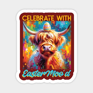 Easter Highland Cow Magnet