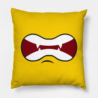 The Angry Vampy Emoticon Expression Design For Women, Men, Kids or Public Use Pillow