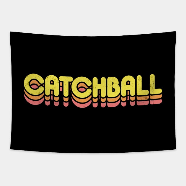 Retro Catchball Tapestry by rojakdesigns