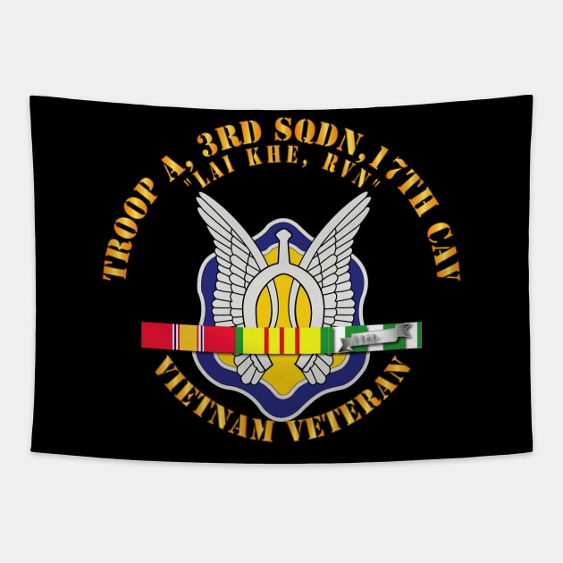 Troop A, 3rd Sqdn 17th Cavalry w SVC Ribbon V3 Tapestry by twix123844