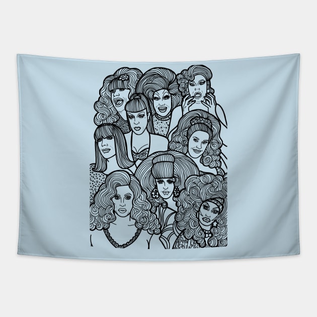 Drag ICONS Tapestry by COLORaQUEEN