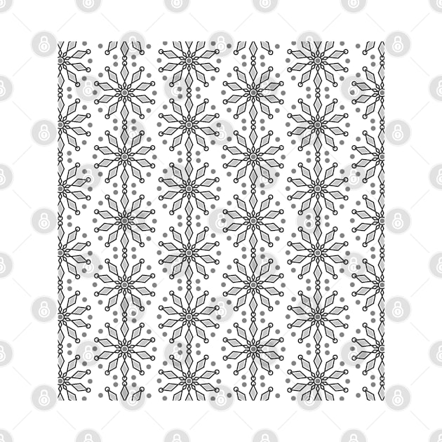 Black and white seamless pattern design art by Spinkly