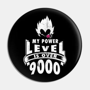 Vegeta Power Level - white print Pin