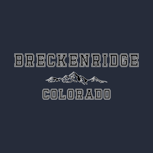 Breckenridge Colorado Ski Resort and Town Lettering with Mountains Decal by vintagetrends