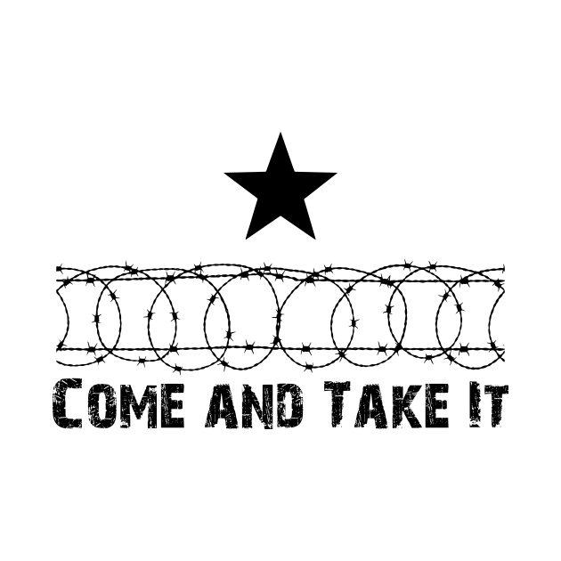 Bold Barbed Wire Star Wall- 'Come and Take It' Statement Piece, Texas, Hold The Line by artbyhintze