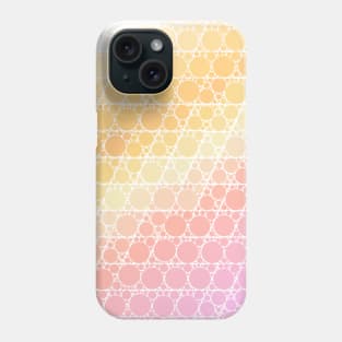 Light Pastel Peach and Pink Geometric Bubbles Abstract Pattern Phone Case