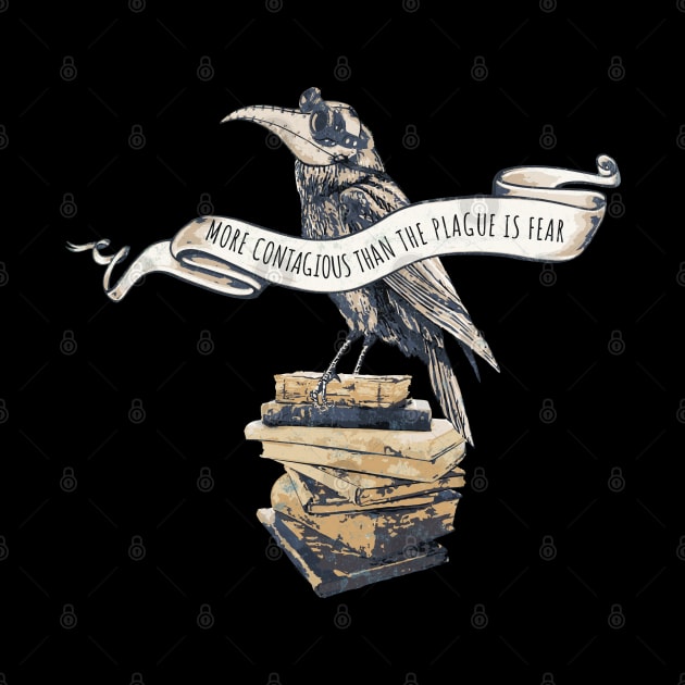 Crow Plague Doctor Say quote stay safe vintage style by Collagedream