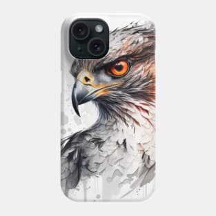 Falcon Portrait Animal Painting Wildlife Outdoors Adventure Phone Case