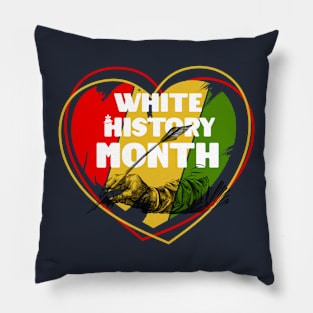 White Black History Month Love Pillow